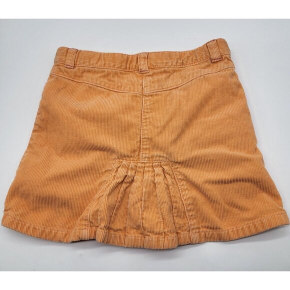 GYMBOREE Girls SZ 5 Orange Corduroy Skirt Skort Heart Shaped Buttons - Picture 2 of 6